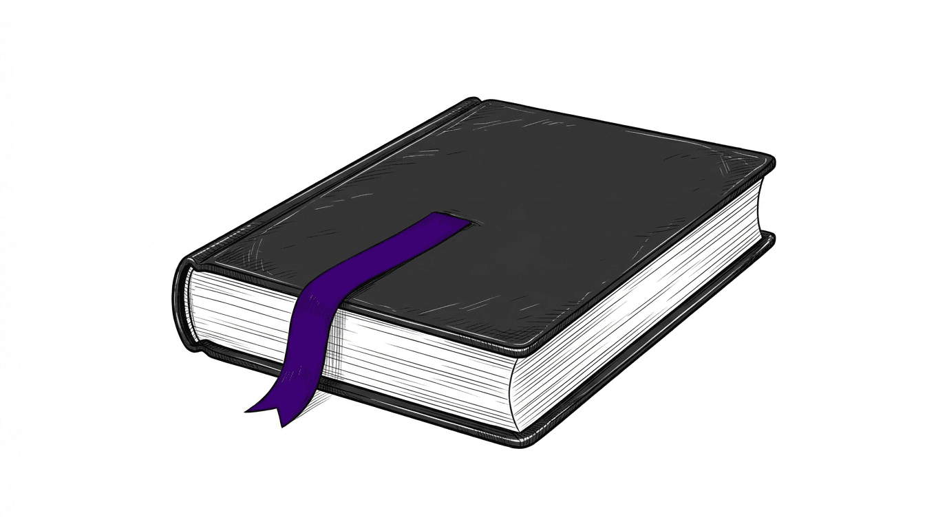 Caderno aberto com diagrama desenhado à mão e a palavra NEXO em roxo, representando o entrelaçamento dos seis critérios de decisão pedagógica que constituem a curadoria de aprendizado de inglês.
